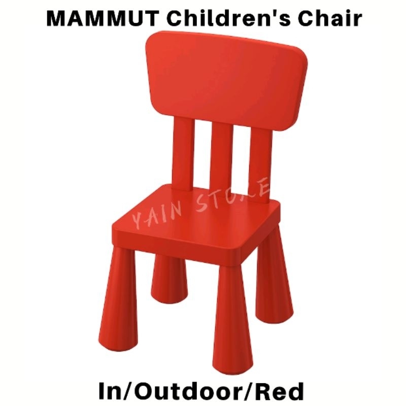 IKEA MAMMUT Children s Chair In Outdoor White Pink Red Blue Shopee Malaysia