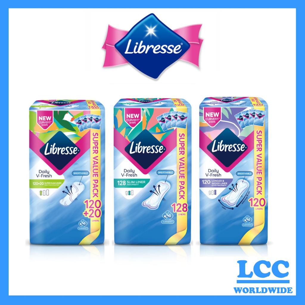 Vinda Libresse Daily VFresh Slim Panty Liner Pads (Triple Value Pack