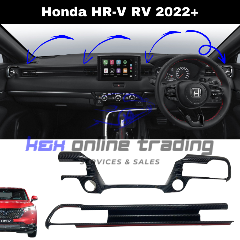 🔥new Arrival🔥honda Hrv 2022 Carbon Trim Dash Board Panel Cover Part For