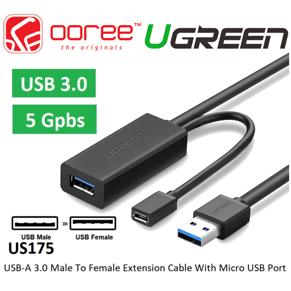 UGREEN USB EXTENSION CABLE US175 USB 3.0 ADAPTER MALE TO FEMALE