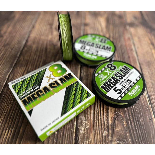 Sunline Mega Slam X8 P.E Braided Casting Fishing Line 200m Big Game ...