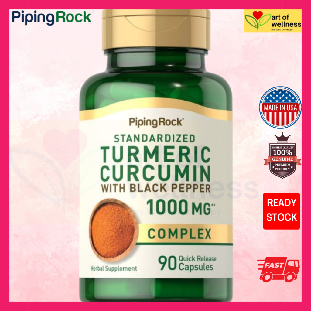 Piping Rock TURMERIC CURCUMIN COMPLEX & Black Pepper, 1000 mg/serving