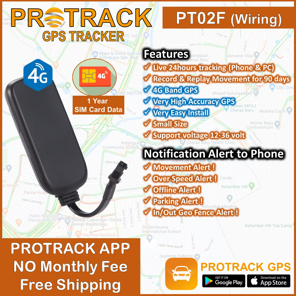 [Singapore, Thailand & Malaysia] GPS Tracker PT02F 4G Easy Install [12