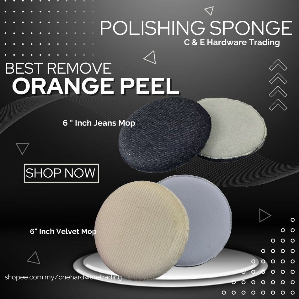 Polish pad 6" (Jeans/Velvet) For Removing Orange Peel, Kulit Limau