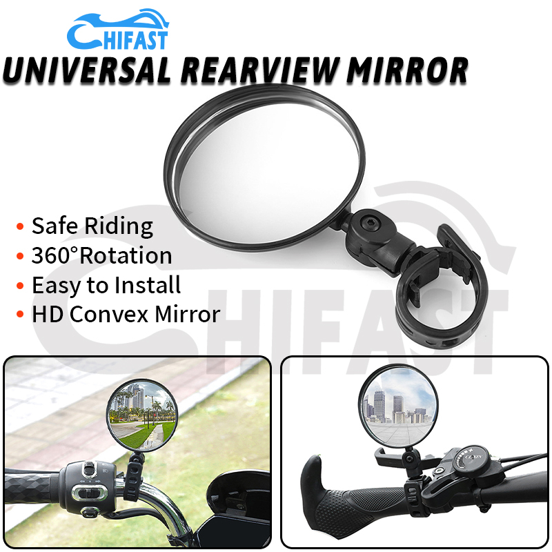 HIFAST Bicycle Rearview Mirror 1Pcs Side Mirror Universal Motorcycle