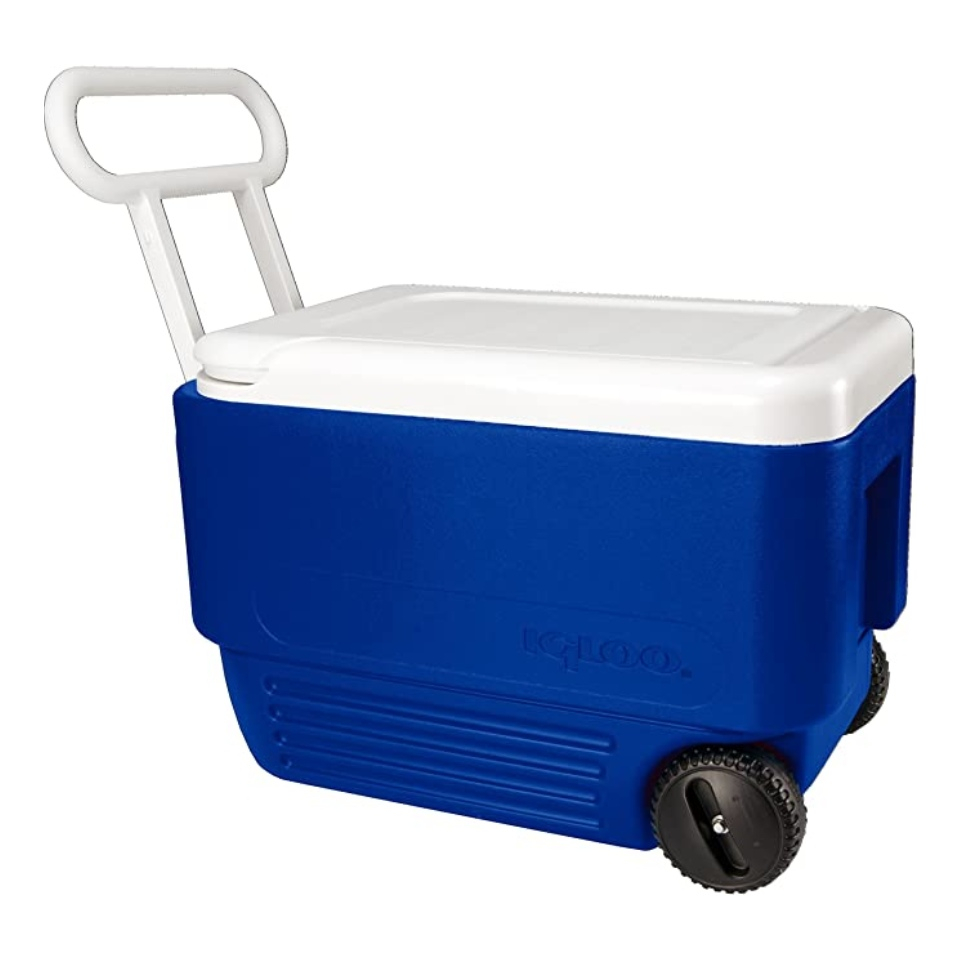 Igloo Wheelie Cool 38Qt (36L) Cooler Box with Roller Camping Picnic ...