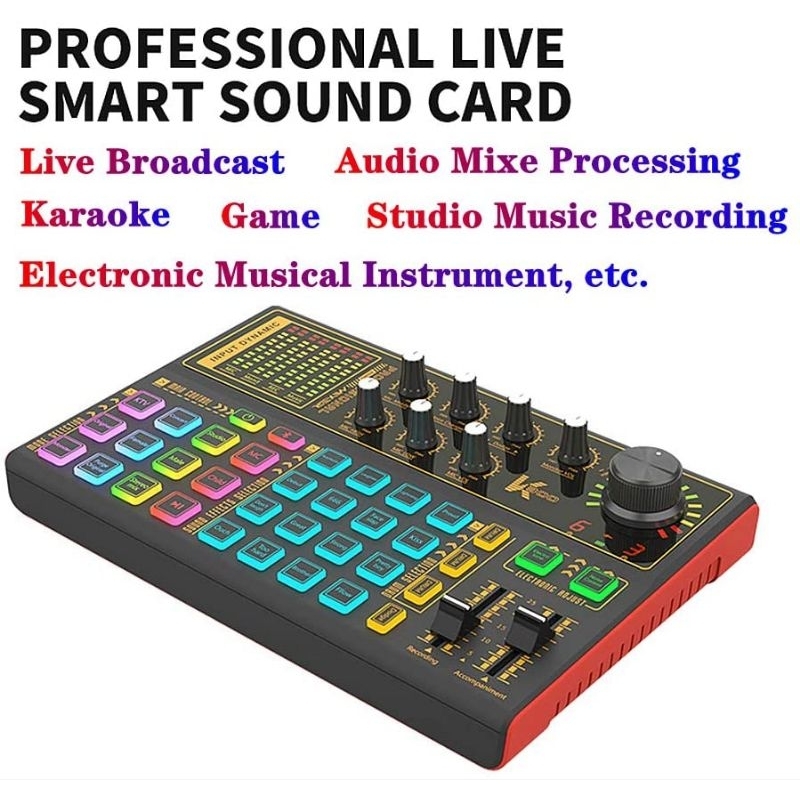 🇲🇾*Ready Stock* K300 Audio USB Sound Card with Monitoring Headset and ...