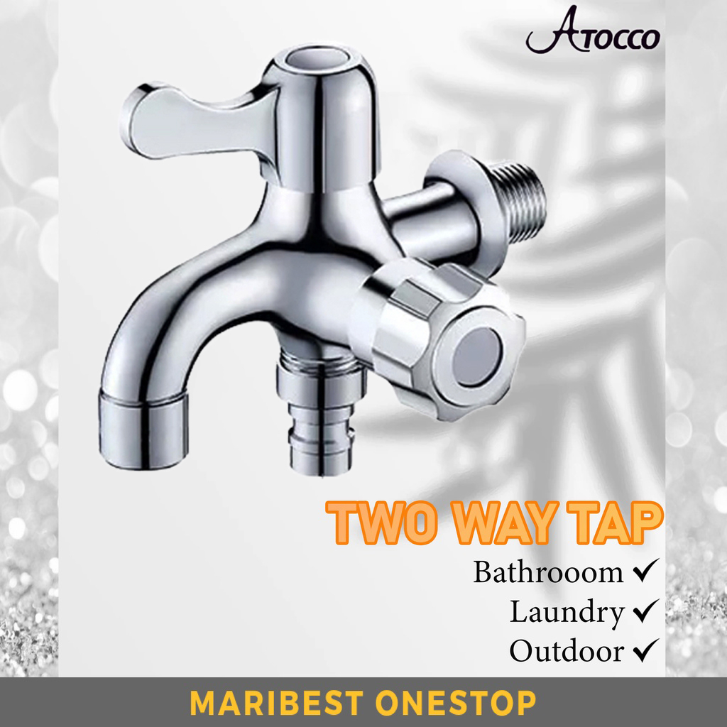 Stainless Steel Double Tap Multifunctional Water Tap Two Way Faucet ...