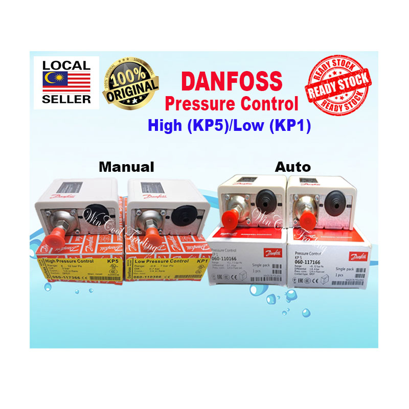 Danfoss AUTO/Manual High/Low Air Pressure Switch for Refrigeration