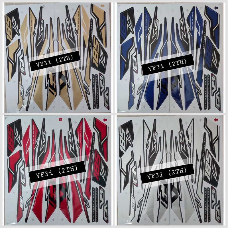 SYM VF3 VF3I 185CC BODY COVER SET STRIPE (2TH) BODY COVERSET STICKER ...