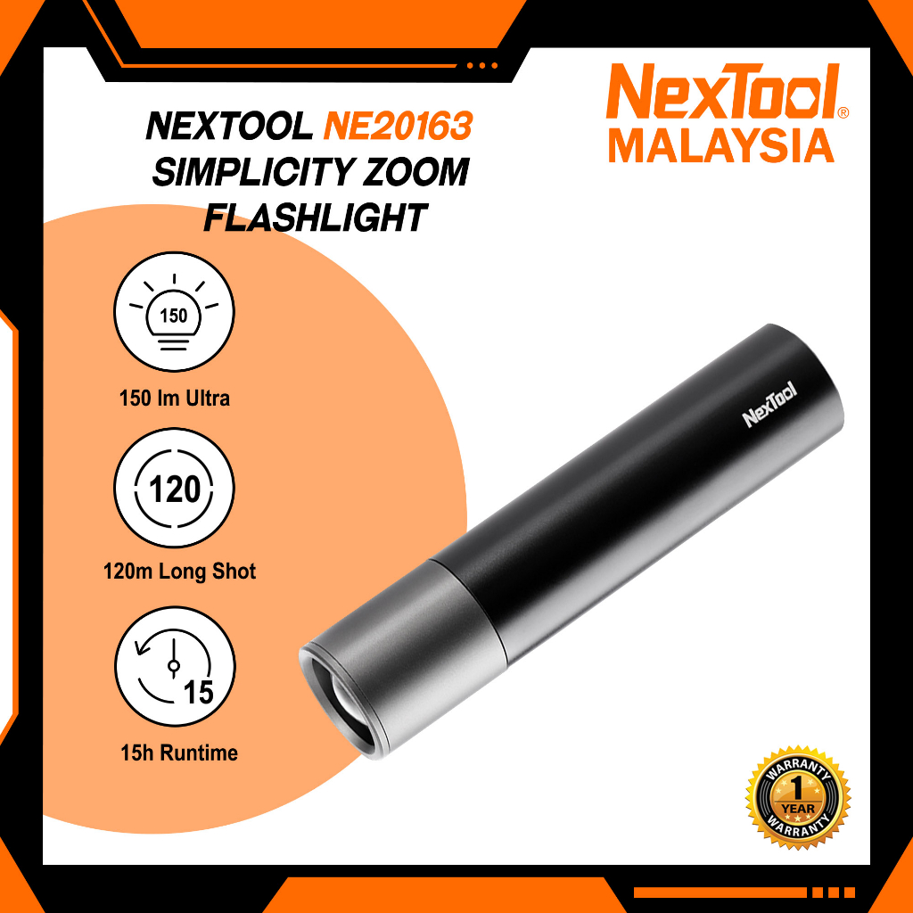 Nextool NE20163 Simplicity Zoom Flashlight | Shopee Malaysia