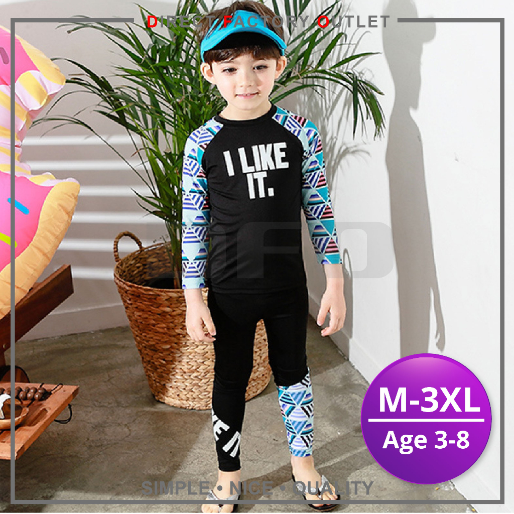 DFO Baju Renang Budak Lelaki Swimming Suit Kids Boy Quick Dry Long