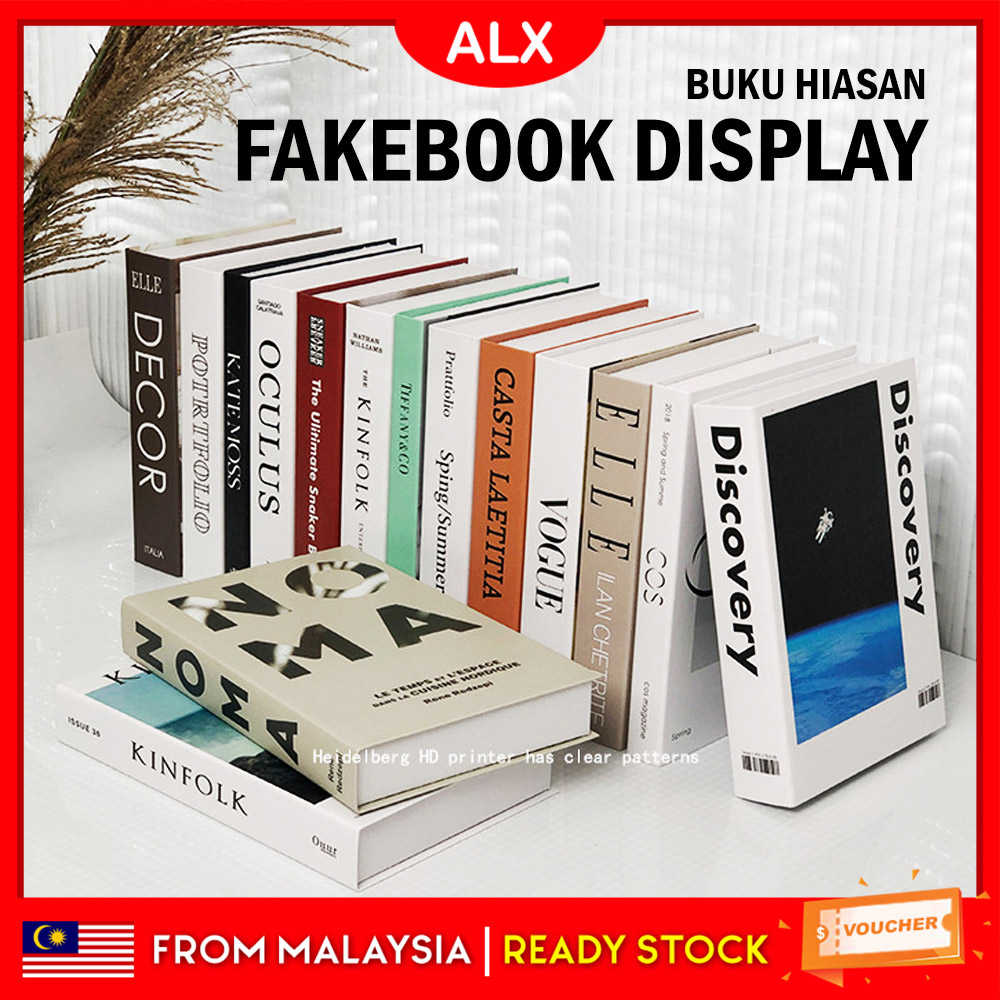 ALX Fake Book Display Decoration Simulation Simple Modern English ...