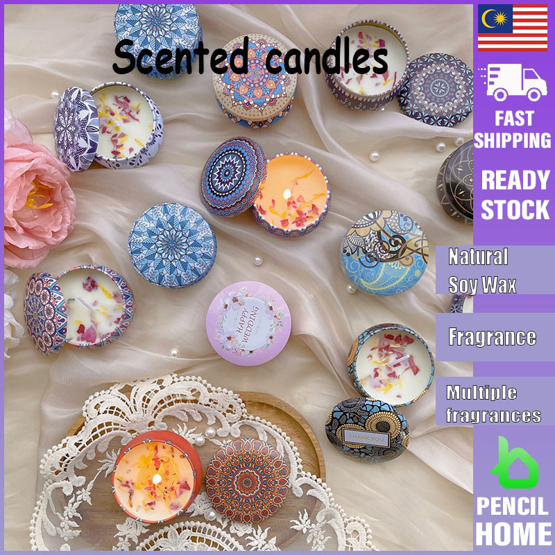 Scented Candles Door Gift Set Aromatherapy Candle Fragrance Soy Wax