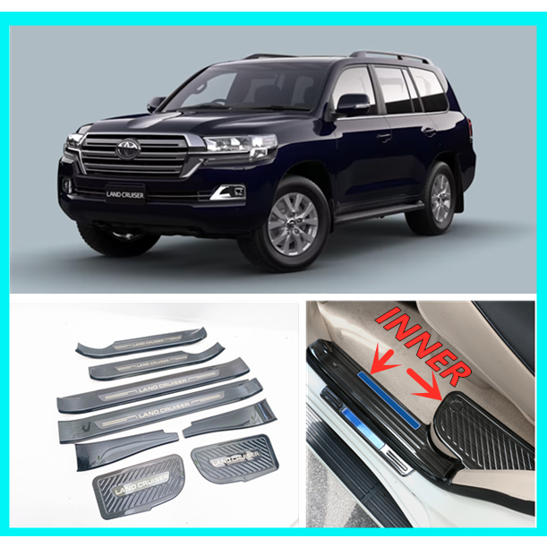 thumbnail interactive-video image 1 of Chrome Door Side Molding Covers For Toyota Land Cruiser LC200 2008-2021 – ABS, No Drill 1 of 5