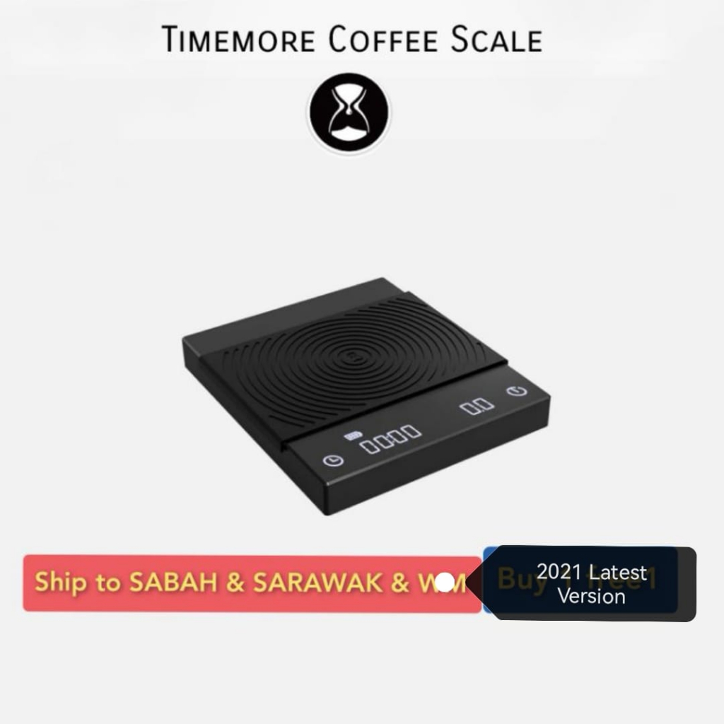 Timemore Scale - coffee scale with AutoTimer LAstest model with side on ...
