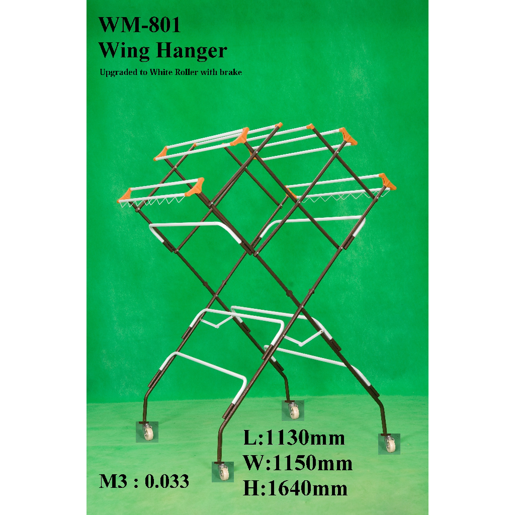 Wing Hanger WM-801 - 16 bars wing hanger/ rak sidai kain/ baju/clothes ...