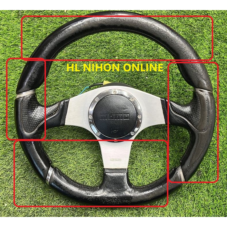 (USED)MOMO Steering Wheel (3 Spoke Kaki) Shopee Malaysia