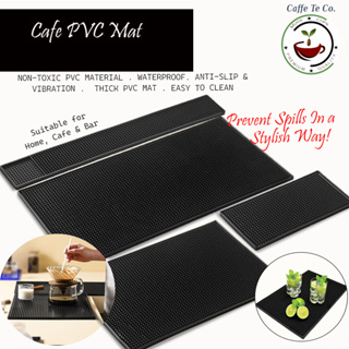 Black Rubber Non Slip Cocktail Bar Mat Water Pad Silicone Cafe Mat