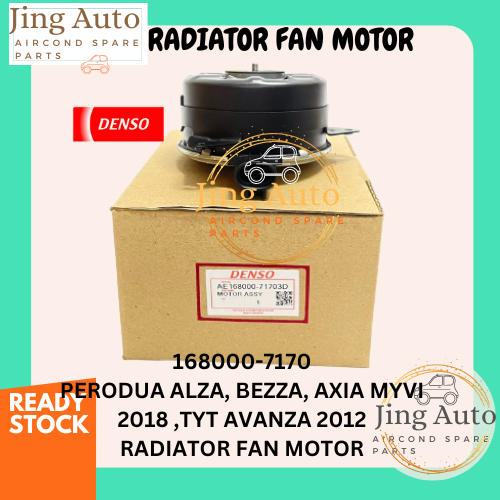 ORIGINAL DENSO Radiator Fan Motor 168000-1030/7170 ( PERODUA AXIA ...