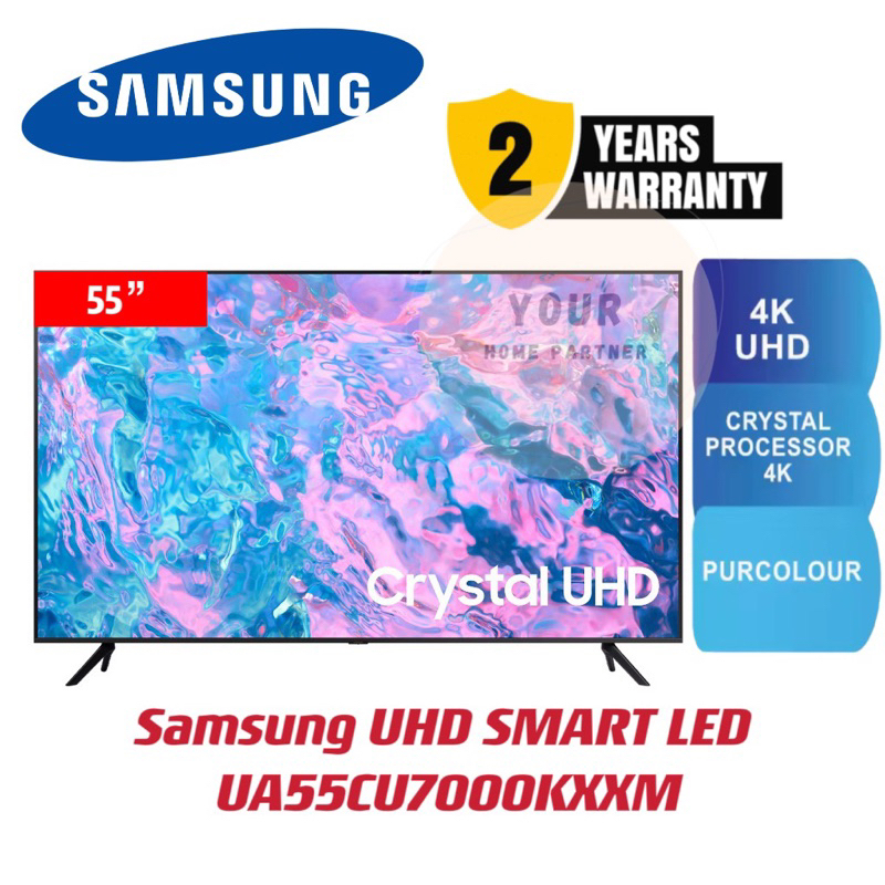 [2023 New]Samsung Crystal UHD 4K Smart LED 55 Inch UA55CU7000KXXM ...