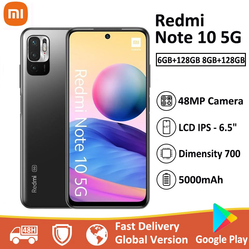 Xiaomi Redmi Note 10 5G NFC Smartphone Dimensity 700 90Hz Display 48MP ...
