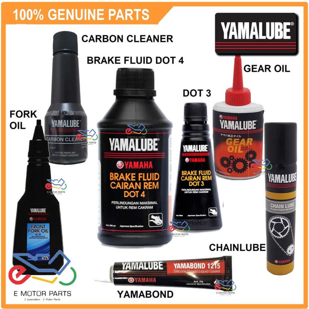 YAMALUBE CARBON CLEANER BRAKE FLUID DOT 3 DOT 4 FORK OIL GEAR OIL