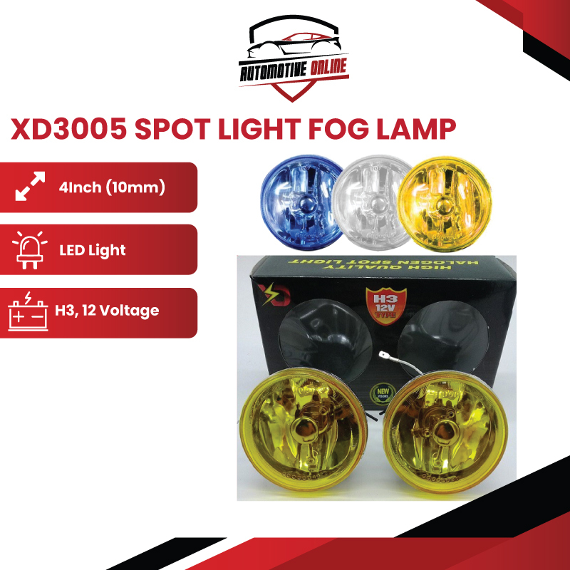 Sport Light Fog Lamp High Quality Halogen Round Driving | Shopee Malaysia