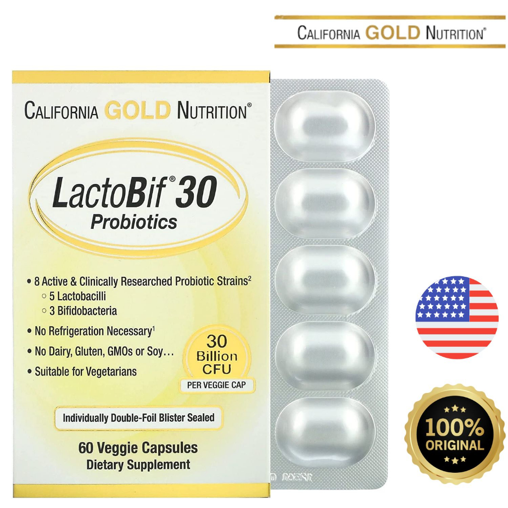 California Gold Nutrition, LactoBif Probiotics, 30 Billion CFU, 60 ...