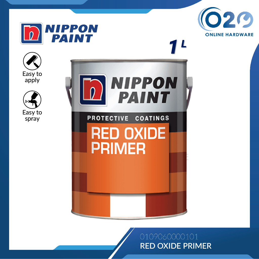 1L Nippon Paint Red Oxide Primer Sealer Primer Coat Iron Steel Coating