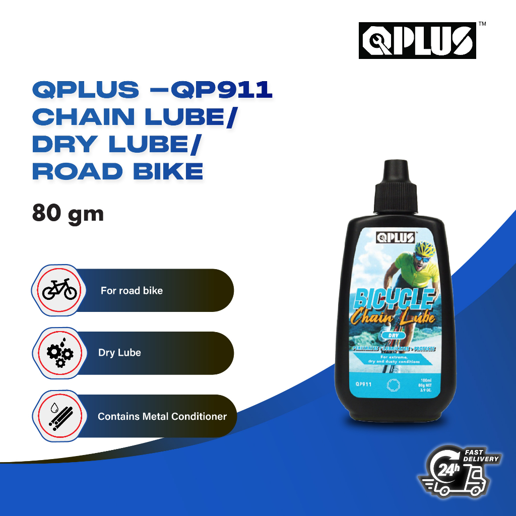 QPlus QP911 Chain Lube/Dry Lube/Road Bike (80gm) Kilang/Direct