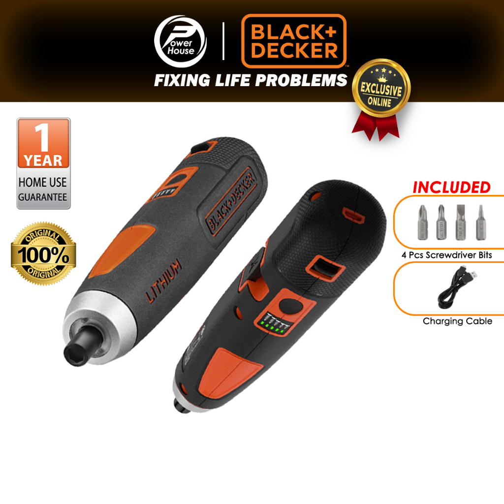 BLACK DECKER BD40K4-IN 4V 6.35mm Li-ion Cordless Screwdriver (4