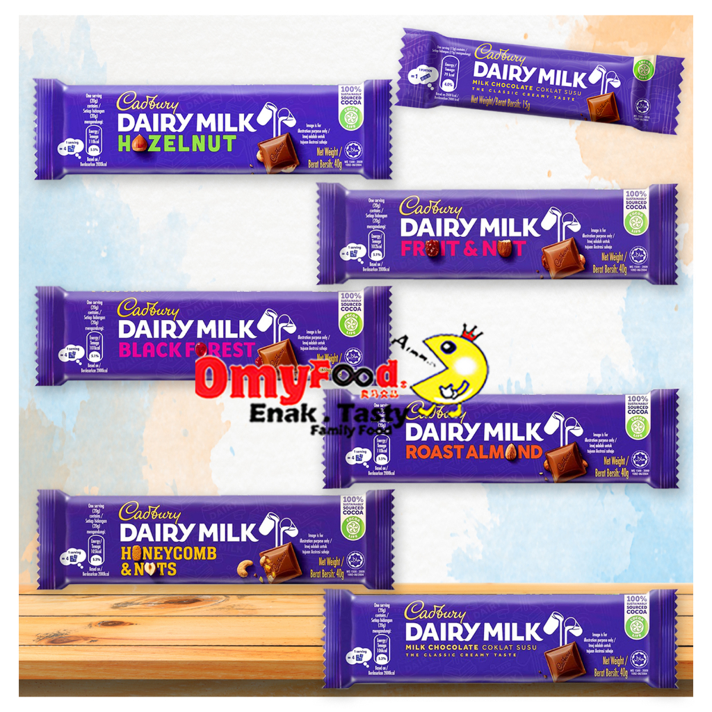 15g / 37g Cadbury Dairy Milk Chocolate [Plain/Fruit & Nut/Hazelnut