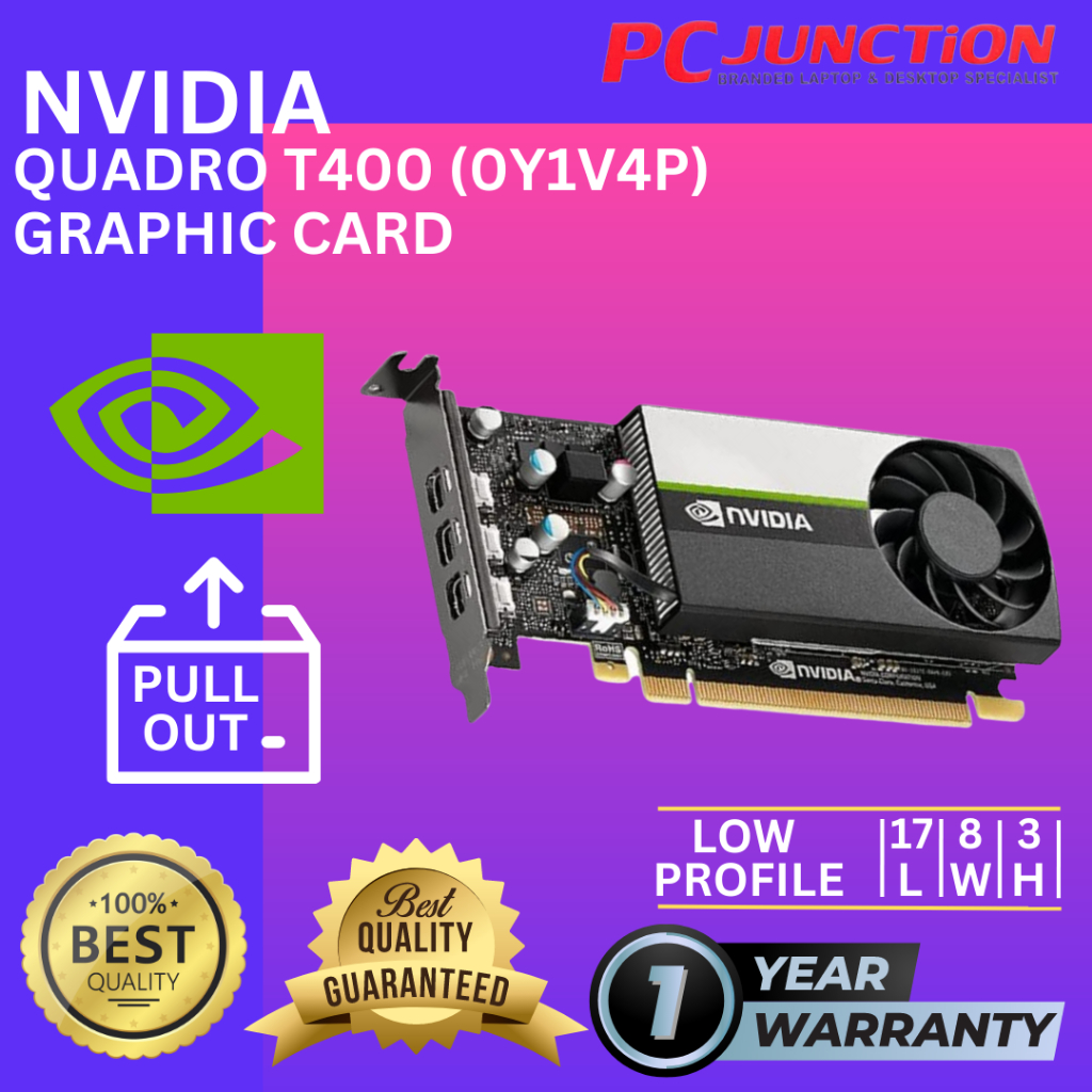 NVIDIA QUADRO T400 (0Y1V4P) GRAPHIC CARDS - 2gb DDR6 / 4gb DDR6 ...