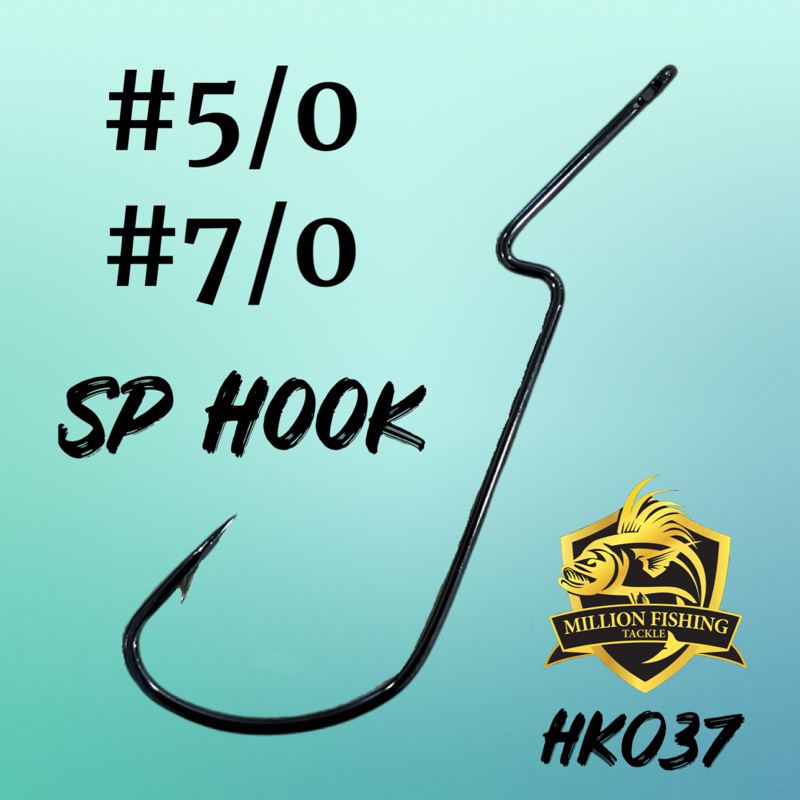 HK037】#5/0 #7/0 Silencer Hook Weedless Hook Matakail Silencer Softplastic  casting TOMAN HARUAN Zman Worm Hook SP