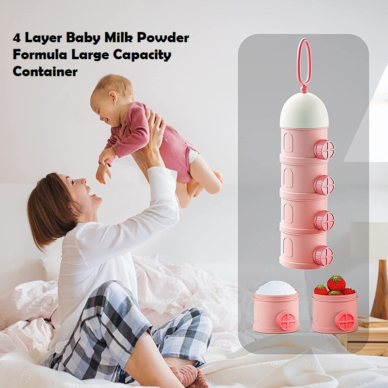 4 Layer Baby Milk Powder Formula Container Large Capacity Non-Spill ...