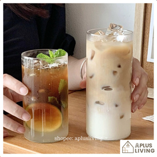 Magazine 350ml Latte Coffee Glass Cup Transparent Mug Milk Cold Hot Drinking Mugs 1pc, Size: 350 mL, Brown