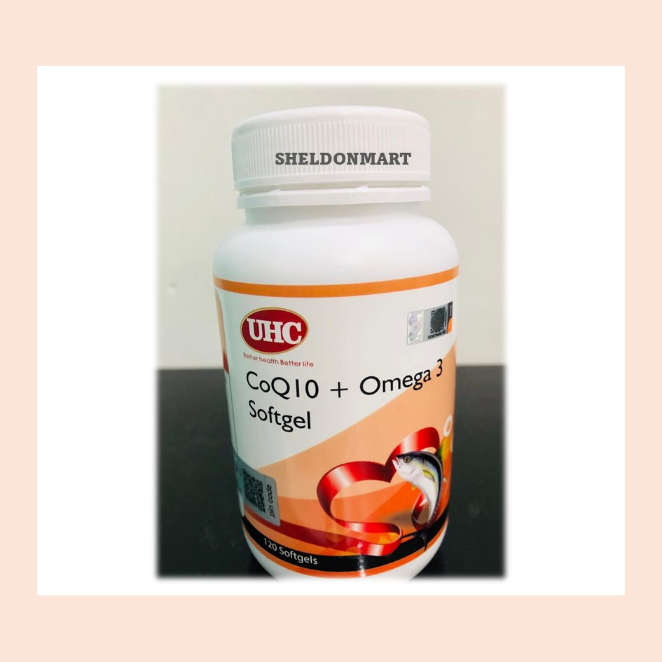 (EXP 04/2025) UHC COQ10 + OMEGA 3 SOFTGEL 120'S Shopee Malaysia