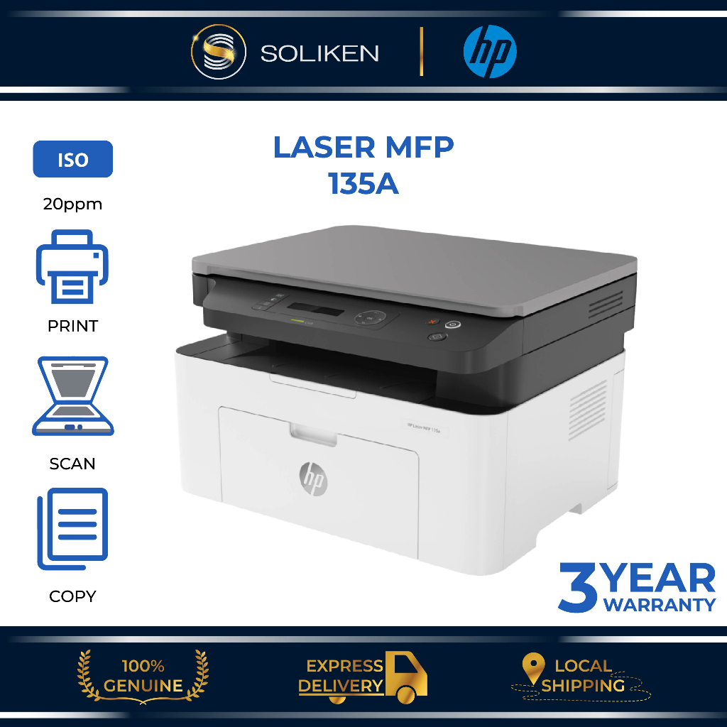 HP Laser MFP 135A Printer (4ZB82A) Shopee Malaysia