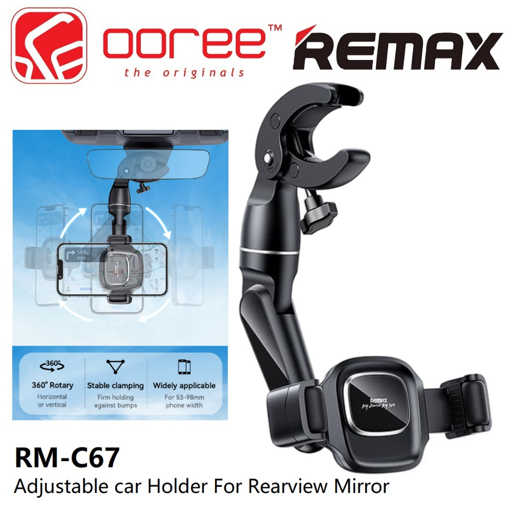 REMAX RM-C67 PHONE HOLDER REARVIEW MIRROR CAR HODLER HEADREST BACKSEAT ...