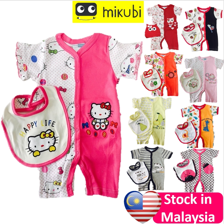 Clearance Stock Baby Romper 2pcs Set Rompers baby New Born Baju Baby