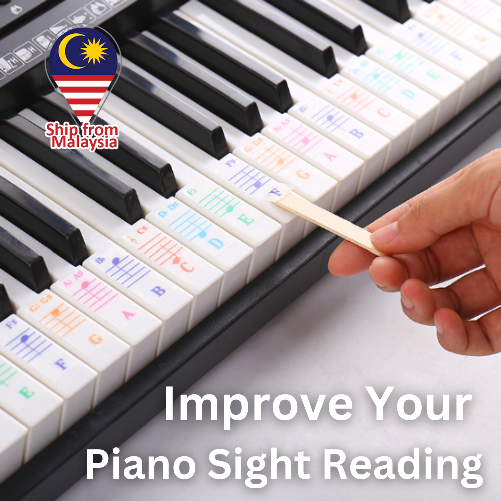 [88 Keye]Transparent Piano Keyboard Stickers Electronic Keyboard Key ...