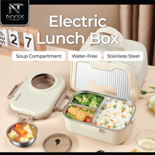 Electric Heating Lunch Box Wireless Portable USB Rechargeable Lunch Box  1000mL