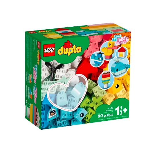 LEGO DUPLO Classic Heart Box 10909 Building Toy Set (80 Pieces ...