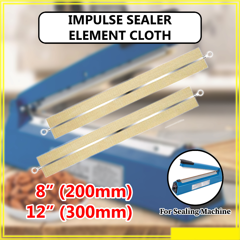 SEALER ELEMENT & CLOTH 8" 200MM / 12" 300MM IMPULSE SEALER HEAT WIRE