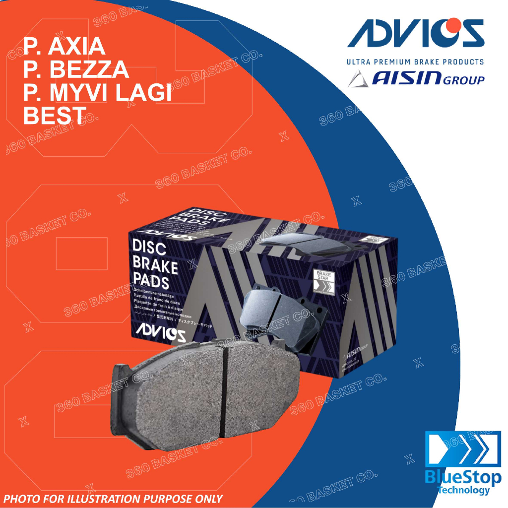 ADVICS ORIGINAL PERODUA BRAKE PAD AXIA BEZZA MYVI LAGI BEST (BREK PAD