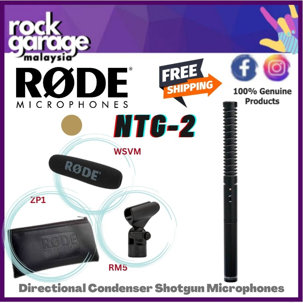 Rode NTG2 Directional Shotgun Mic With Battery/Phantom Power ( NTG2