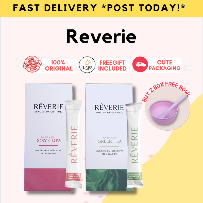 [ ORIGINAL ] Reverie Rubber Mask Rosy Glow Green Tea ( 4 Satchel 15g ...