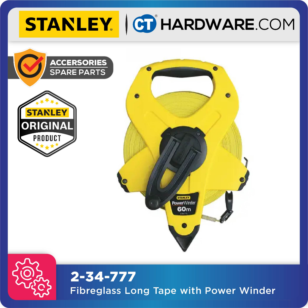 STANLEY 234777 FIBREGLASS LONG TAPE 100M POWER WINDER ( 34777