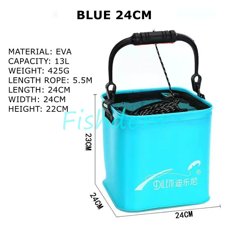 FISHDOM Tong Umpan Hidup EVA Live Bait Storage Fishing Bag Bucket Box ...